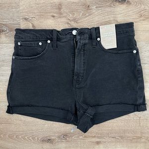 Madewell black denim shorts